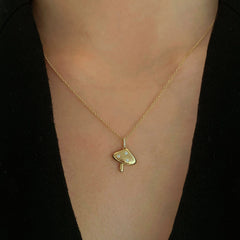 Mushroom Gold and Diamond Necklace