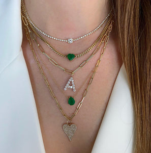 Solitaire Gemstone Pear Necklace