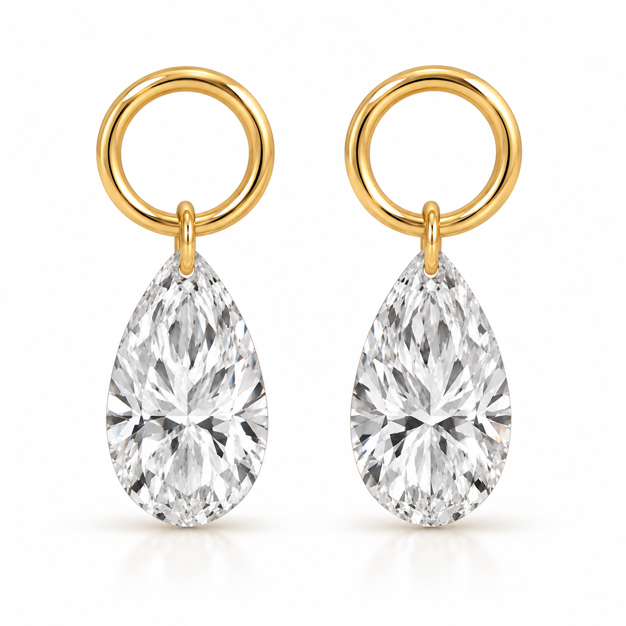 Lab Diamond Floating Earring Charm