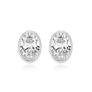 Oval Diamond Studs