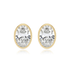 Oval Diamond Studs