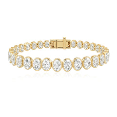 Oval Diamond Bezel Tennis Bracelet