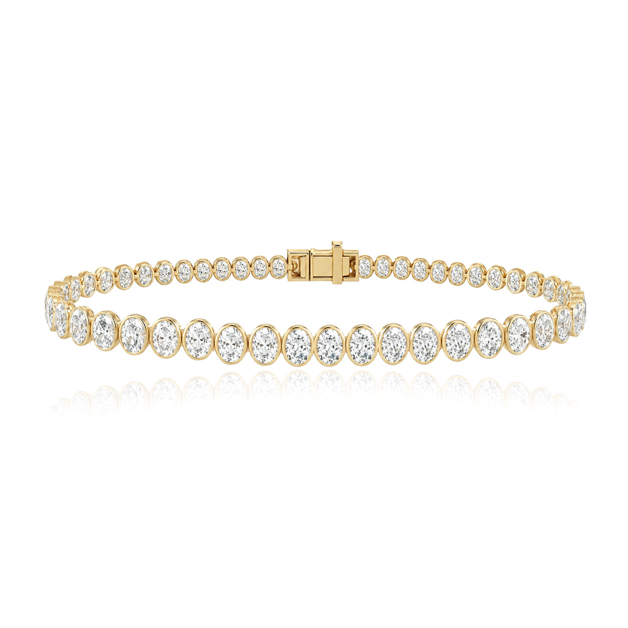 Oval Diamond Bezel Tennis Bracelet