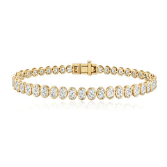 Oval Diamond Bezel Tennis Bracelet