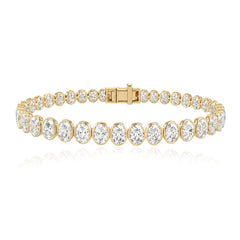 Oval Diamond Bezel Tennis Bracelet
