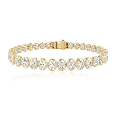 Oval Diamond Bezel Tennis Bracelet