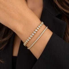 Oval Diamond Bezel Tennis Bracelet