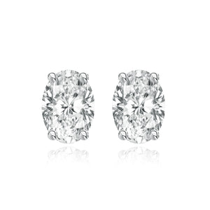 Oval Diamond Studs