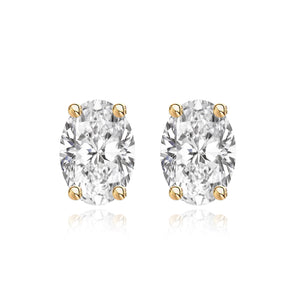 Oval Diamond Studs