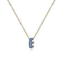 Load image into Gallery viewer, Pave Gemstone Initial Necklace
