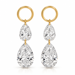 Two Lab Diamonds Floating Earring Charm