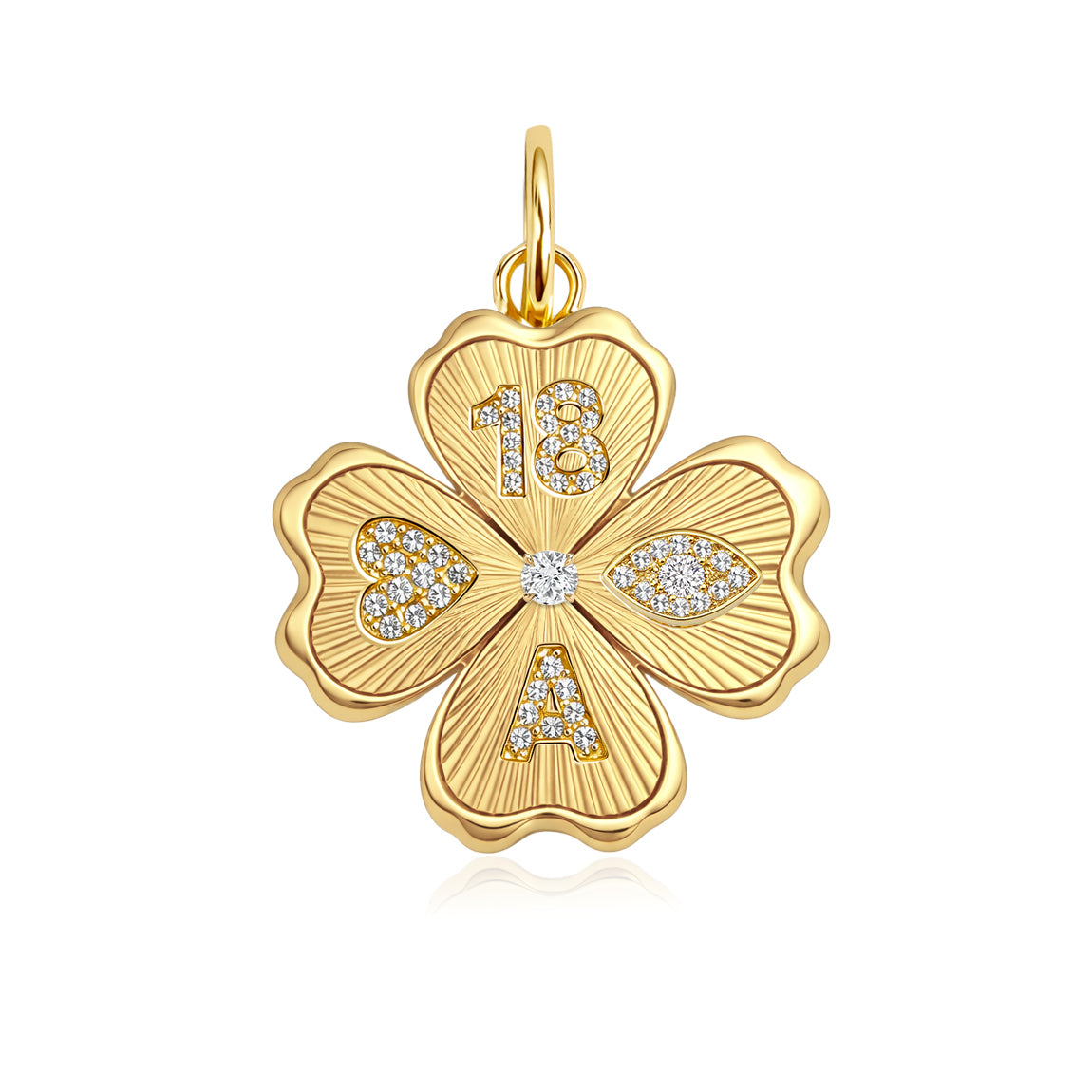 Fluted Clover Charm