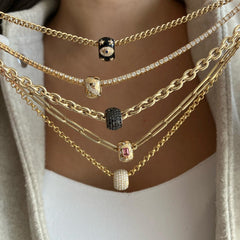 Chunky Rounded Rolo Chain Necklace
