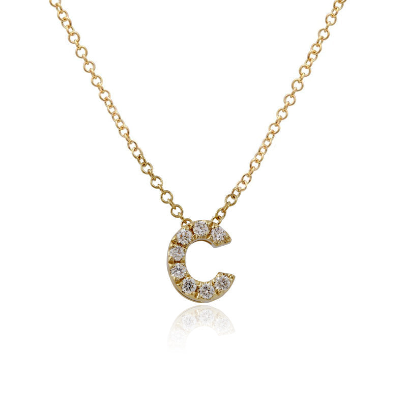 Pave Bulky Initial Necklace