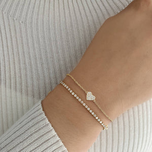 Pave Heart Bracelet