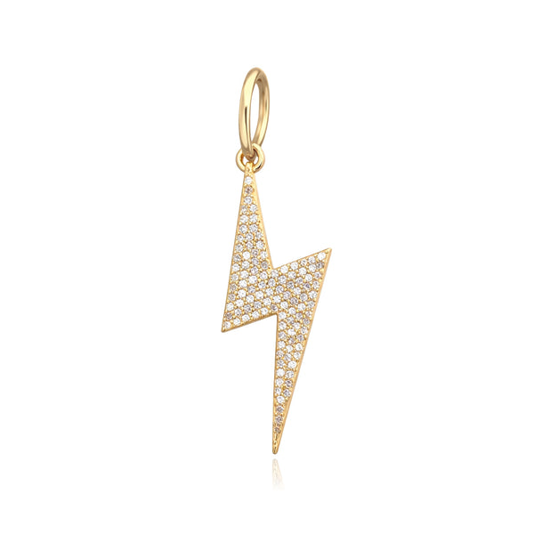 Pave Lightning Bolt Charm