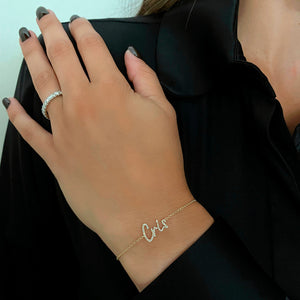 Pave Name Bracelet