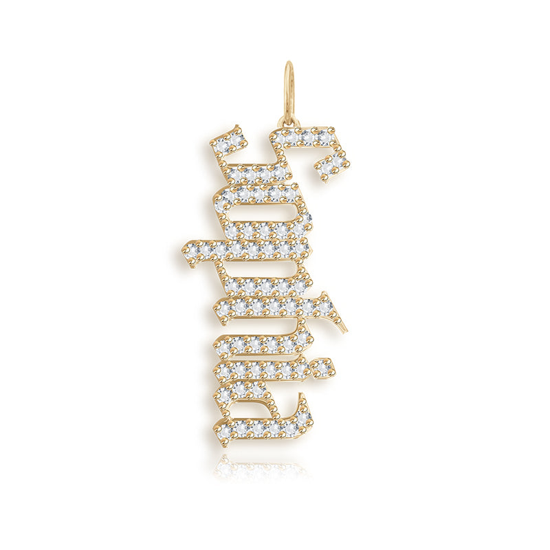 Pave Name Charm
