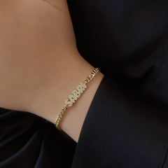 Pave Name Cuban Bracelet