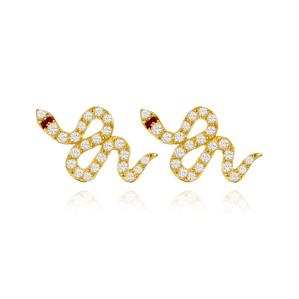 Diamond Snake Earrings