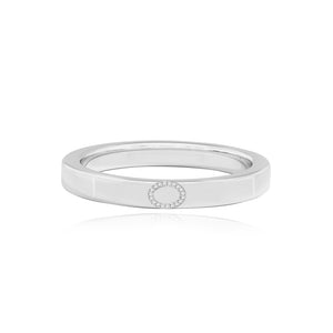 Pave Initial Wedding Ring