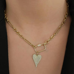 Pave Gold Lock Charm