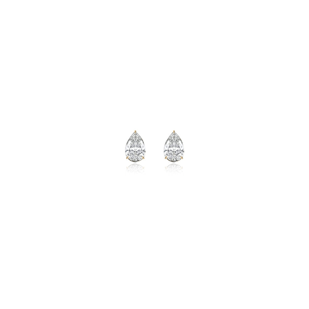 Pear Prong Lab Diamond Studs