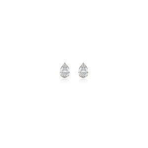 Pear Prong Lab Diamond Studs