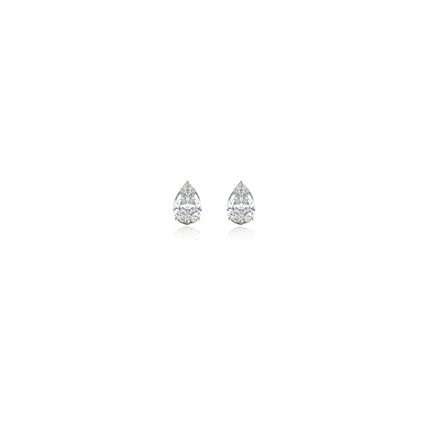 Pear Prong Lab Diamond Studs