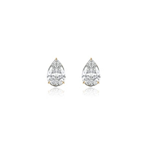 Pear Prong Lab Diamond Studs