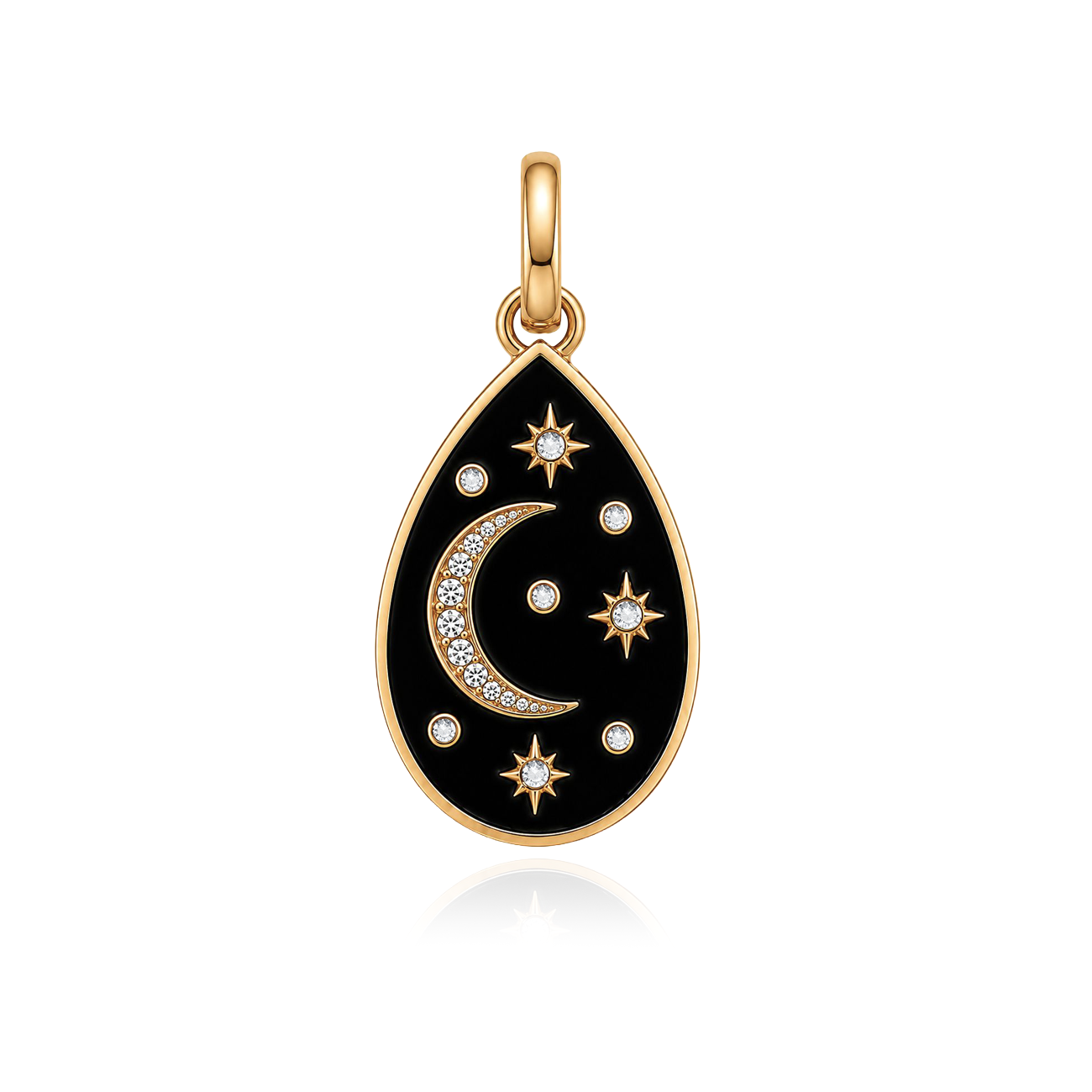 Pear Diamond Enamel Sky Charm