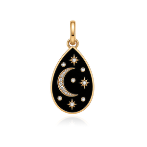 Pear Diamond Enamel Sky Charm