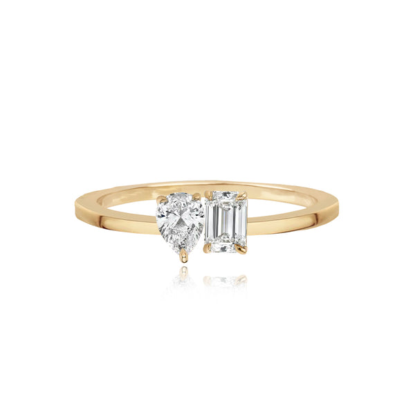 Two Diamond Gold Ring in 14k gold, a timeless pick in personalized jewelry options.