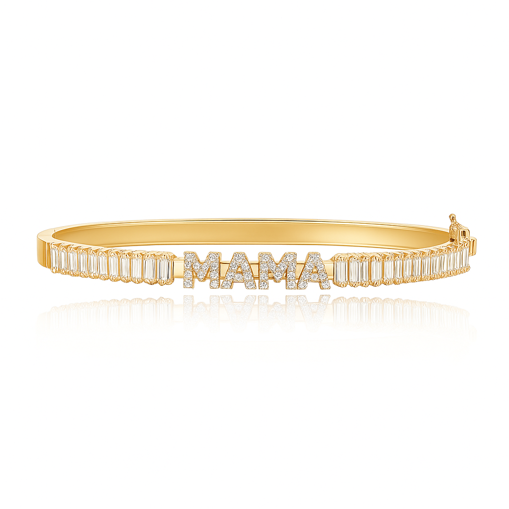 Personalized Baguette Sliding Bangle