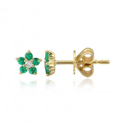 Petite Gemstone Flower Stud
