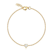 Load image into Gallery viewer, Petit Pave Outline Stone Heart Bracelet
