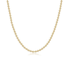 Petite Rolo Chain necklace in 14k yellow gold with 1.8 mm rolo links