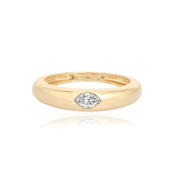 Pinky Lab Diamond Dome Ring