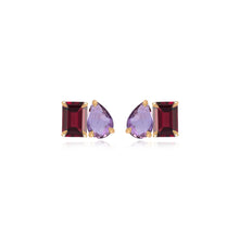 Load image into Gallery viewer, Petite Two-Gemstones Earrings
