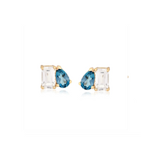 Load image into Gallery viewer, Petite Two-Gemstones Earrings

