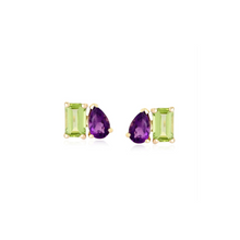 Load image into Gallery viewer, Petite Two-Gemstones Earrings
