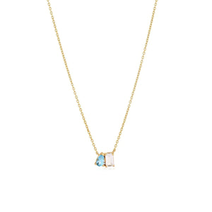 Petite Two Gemstone Necklace