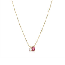 Load image into Gallery viewer, Petite Two Gemstone Necklace
