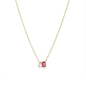 Petite Two Gemstone Necklace