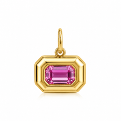 Dome Cloud Gemstone Charm