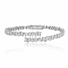 Swirl Diamond Multi Shape Bangle