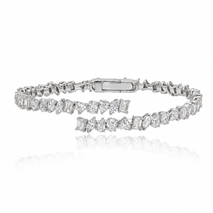 Swirl Diamond Multi Shape Bangle