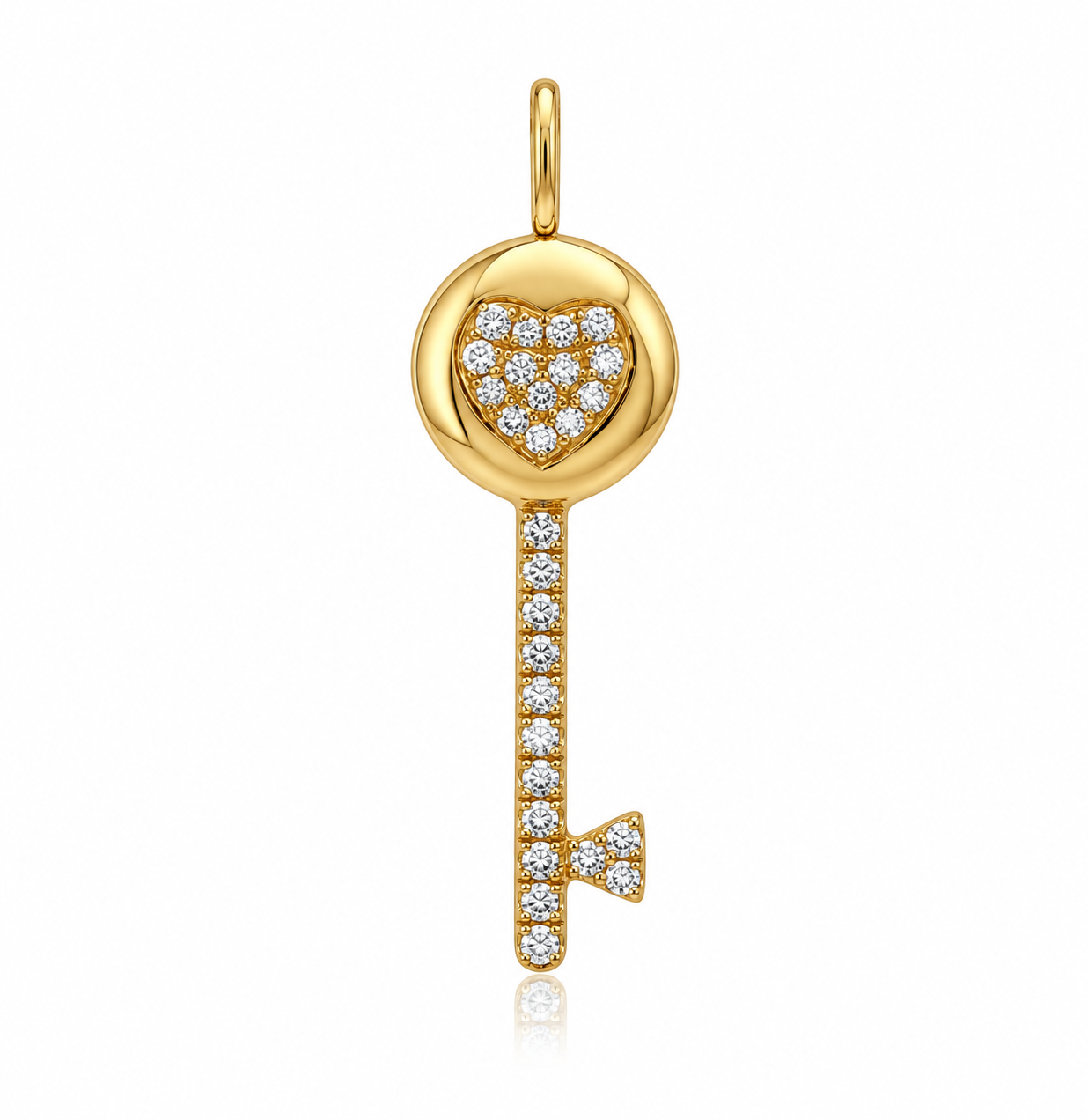 Heart Key Charm