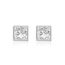Load image into Gallery viewer, Princess Cut Diamond Studs
