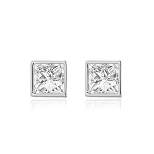 Princess Cut Diamond Studs